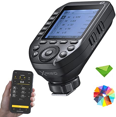 Godox XPro XProII-C Trigger für Canon, Godox Flash Wireless Transmitter TTL 2.4G HSS 1/8000S Bluetooth-Verbindung, Großbild-Trigger für EOS-Kameras (aktualisierte Version von Xpro-C)