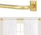 Goldene Gardinenstangen, goldene Gardinenstangen für Fenster 168 bis 300 cm, verstellbare Verdunkelungsvorhangstange, 2.5 cm Durchmesser Fenstervorhangstange,304.8 cm, gebürstet Gold