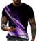 TIMELYE T-Shirt Herren Farbblock Shirts Top Kurzarm Bluse Freizeithemd Rundhals Tops Shirt Mode Lässig Oberteiler Blusen Freizeit Regular Fit Sommershirt Streetwear Hippie Hemden T-Shirts Mann