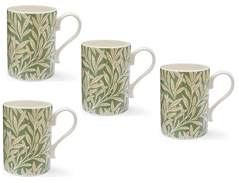 Spode Morris & Co Becher, 0,34 l, Weide, 4 Stück
