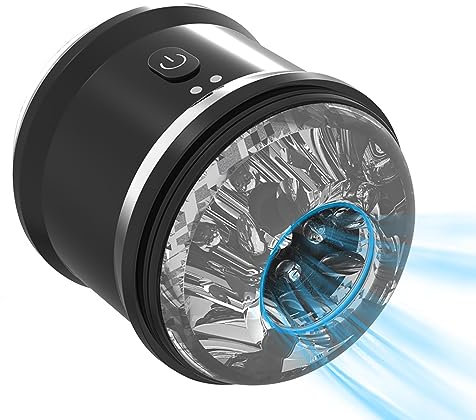 LYAMais Offener Glans-Trainer-Masturbationsbecher für Männer Elektrischer Masturbator Mann Handfrei Cup mit 10 Modus VibrationSex Spielzeug für die Männer, Masturbieren für Männer(Schwarz)