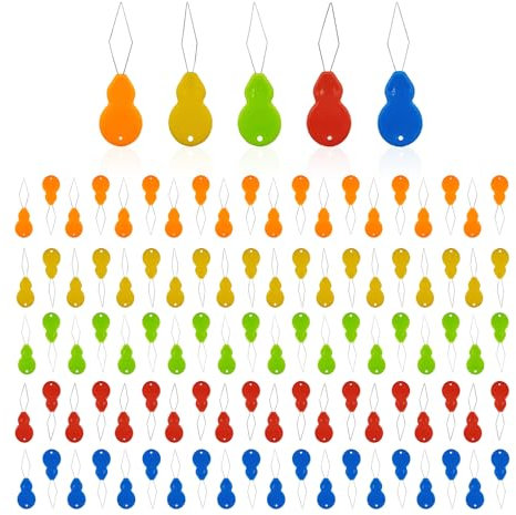 100 piezas de enhebrador de agujas, agujas de coser, enhebrador de pelo, cordón de pelo, enhebrador de plástico, herramienta de costura a mano, enhebrador para enhebrador de agujas DIY simple bordado