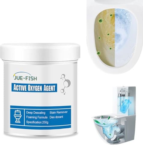 Toilet Active Oxygen Agent, WC Reiniger Schaum, Kraftvoller WC Reiniger, Kalkentferner Urinsteinlöser, Idealer Kloreiniger für Glanz und frischen Duft (250g, 1 Stück)
