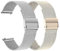 Metallarmband kompatibel für Huawei Watch GT4 41mm Smartwatch Armband, 18mm Ersatzarmband für Huawei GT 4 41mm Smartwatch Zubehör (Silber+Champagner)