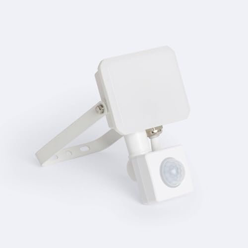 LEDKIA LIGHTING LED Fluter 10W IP65 Weiß mit PIR-Sensor 4500K Neutralweiß