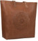 ANTONIO VALERIA Ava Oily Washed Redwood Leather Tote/Top Handle Shoulder Bag for Women, Oily Washed Redwood, Medium