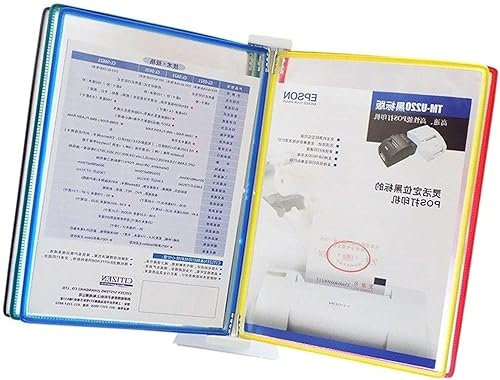 HSOYGE Desktop-Referenz-Organizer – Katalog-Präsentationsständer, mit 5 Präsentationsfächern, Desktop-Referenzsystem (Mehrfarbig)