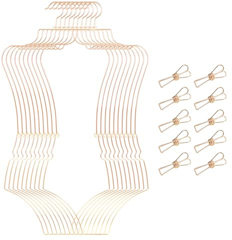 Stilvoller Bikini-Kleiderbügel in Körperform – Metall-Dessous-Kleiderbügel für Badeanzüge und Badeanzüge – Präsentieren und organisieren Sie Ihre Badebekleidungs-Kollektion mit Eleganz (Gold)