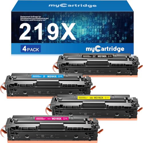 MYCARTRIDGE Ersatz für HP 219X Toner für 219A 219X für HP Color Laserjet Pro MFP 3302FDWG Toner für MFP 3302SDWG 3302FDNG Toner für W2190X W2191X W2192X W2193X(4 Pack)