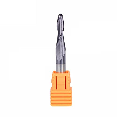 5 Stück R2.0 * D6 * 20 * 50L * 2F Vollhartmetall 6 mm Kugelkopf Kegelschaftfräser Fräser CNC Kegel Holz Metall Fräser