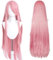 Parrucca lunga 100cm, parrucca cosplay costume anime universale, perfetta per feste, uso quotidiano, festival e Halloween, ideale per TV, film e cosplay di personaggi (Rosa)