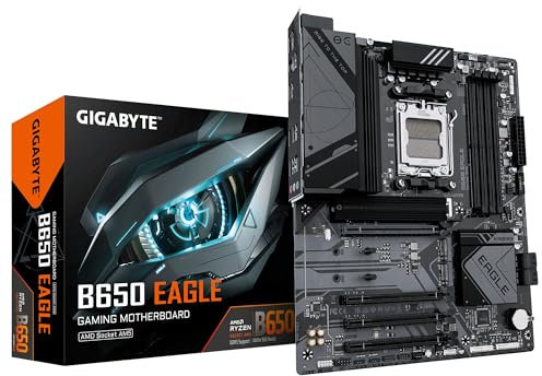 GIGABYTE B650 EAGLE Motherboard - Supports AMD Ryzen 9000 CPUs- 12+2+2 Phases Digital VRM- up to 7600MHz DDR5 (OC)- 1xPCIe 5.0 + 2xPCIe 4.0 M.2- GbE LAN- USB 3.2 Gen2
