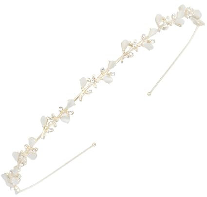 JEXOWIQ bandeaux de mariée avec strass,serre tete femme,Couronne de cheveux en cristal et perle,Tiare de mariage élégant,Accessoires pour cheveux femme, fille et mariage