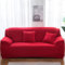 Odot Sofa Überzug, Polyester Einfarbig Sofabezug Ecksofa, Couch Überzug für 1/2/3/4 Sitzer, Sofa Überzug, Elastische sofabezug L Form rutschfest Sofaschoner für Schmücken (Rot,3 Sitzer)