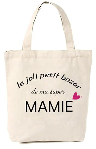 jenich Cadeau Mamie Tote Bag Mamie Cadeau Idée pour Anniversaire Noël Fête Grand Mère