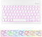 Dhqkqg Clavier universel ultra fin avec rétroéclairage 7 couleurs - Clavier portable sans fil rechargeable