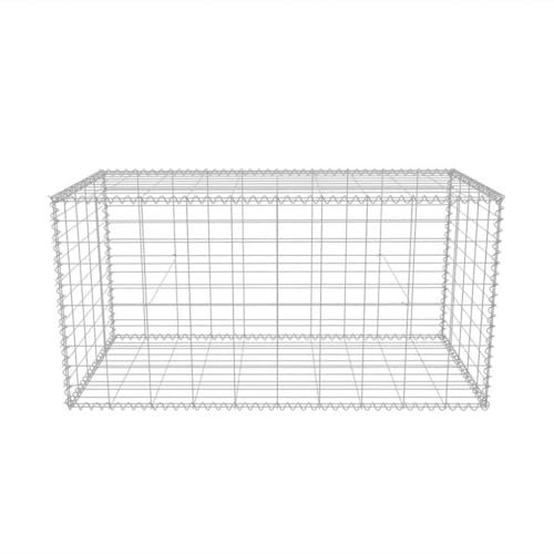 HOMTAKIE Panier de gabion Acier galvanisé 100x50x50 cm