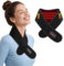 Neck Heating Pad with Vibration, Cordless Heated Scarf, Rechargeable Heated Neck Warmer Brace with 3 Heat Settings, 3 Adjustable Vibration Intensities Heating Pad with Red Light for Neck, Black