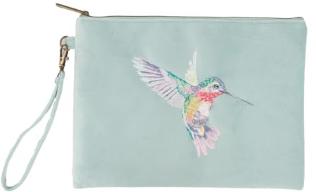 Wrendale Designs by Hannah Dale 'Wisteria Wishes' Hummingbird Embroidered Pouch