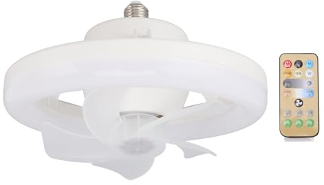 Deckenlüfter Licht 360 Grad Dreh dimmbare E27 einstellbare LED -Lampe 5 Blade 48W mit Fernbedienung für Garage Home Office Schlafzimmer