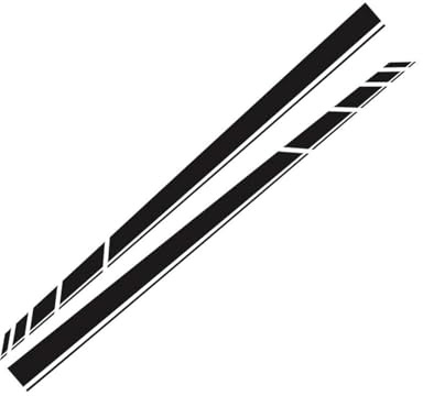 Ouyniei 2 STÜCKE Autotür Seitenaufkleber, passend für VW Transporter T3 T4 T5 T6 Camper Van Long Line Graphics Vinyl Aufkleber Zubehör