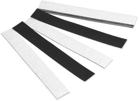10 Pcs Magnetic Strips with Adhesive Backing, Flat Magnetics Strips for Crafts, Rectangle Magnetic Tape for DIY Projects, Flexible Magnetics Strip for Whiteboard Organization (5.9 X 0.78 X 0.04 Inch)