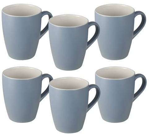 San Ignacio Juego de tazas 340ml porcelana Bone 8,3x5,7x10,2cm, set de 6