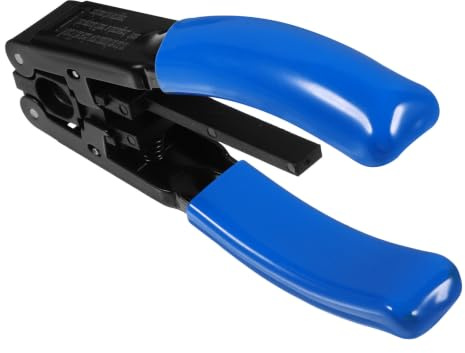 SECFOU Universelles Glasfaser Abisolierwerkzeug Präzises Entfernen der Isolierung Stabiles Stahlmaterial Pu Griff für Professionelle Anwender Geeignet für Verbundkabel und Glasfaserkabel