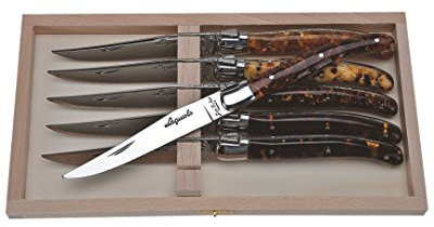 Jean Dubost - Coffret 6 couteaux laguiole acrylique ecaille