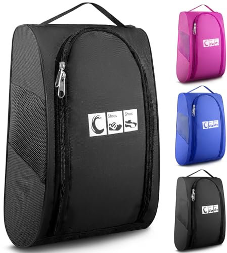 Ailaka Shoe Bag for Travel, Golf Shoe Bag Pouch Portable Large Shoes Storage Bag, Zipper Shoe Bags for Gym Sport Bowling
