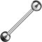 Piercingfaktor Barbell Stab Piercing Hantel Stecker Zunge Ohr Ohrpiercing Zungenpiercing Intim Brust Oral Tragus Helix Kugel 1,6mm x 20mm x 5mm Silber
