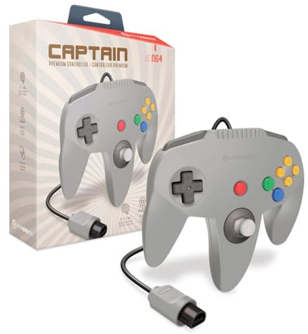 Hyperkin Contrôleur Captain Premium pour N64 (gris)