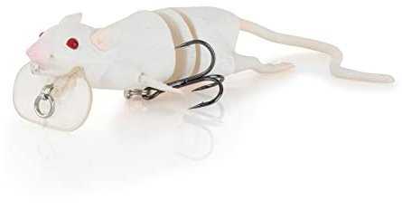 Savage Gear 3D-Rad-Ratten-Angelköder, 28 g, weiß, realistische Konturen, Farben und Bewegung, langlebige Konstruktion, vielseitige Rigging-Optionen, Dual-Drilling-Konfiguration