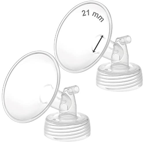 2X 21 mm Maymom Wide Neck Pump Parts for Spectra S1/S2 Pumps; Incl Wide Mouth Flanges; Not Original Spectra Flange; Replaces Spectra Shield (21 mm Small Spectra Flange)
