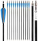 AMEYXGS 6/12pcs Aluminium Pfeile 30 Zoll Bogenschießen Pfeile Spine 300 Jagdpfeil für Compoundbogen und Recurve Bogen (6pcs)