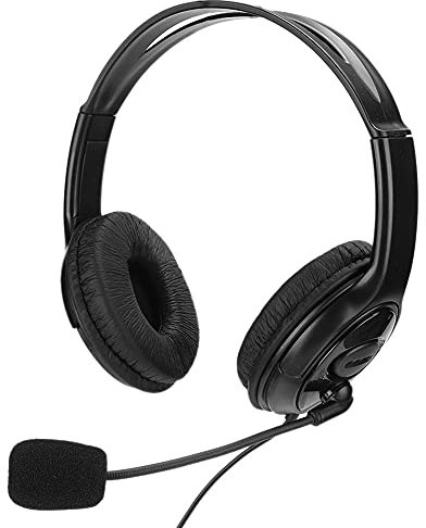Lazmin Computer-Handy-Gaming-Headset, Geräuschunterdrückung ABS Leichte Kopfkopf-Kopfhörerspule 3,5-mm-Anrufkopfhörer für (#1)