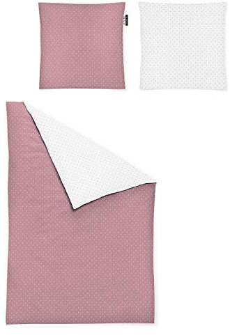 Irisette Essential Mako-Satin Bettwäsche Jessica rosa, 1 Bettbezug 155 x 220 cm + 1 Kissenbezug 80 x 80 cm