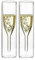 WINIAER Flûtes à champagne en cristal à double paroi Verres sans pied en verre transparent Verres soufflés à la main pour la restauration, les mariages, les fêtes, les bars, les réunions de