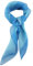 TigerTie Damen Chiffon Nickituch in hellblau blau mit Bordüre - Größe 58 cm x 58 cm