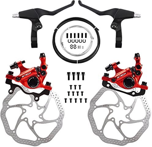 CNC Hydraulic Disc Brakes Set,Mountain bike Hydraulic Disc Brake Set Front and Rear Line Pulling Hydraulic Disc Brake Caliper set.