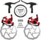 CNC Hydraulic Disc Brakes Set，Mountain bike Hydraulic Disc Brake Set Front and Rear Line Pulling Hydraulic Disc Brake Caliper set.