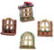 Cabilock Zubehör Feengarten Fairy Windows GNOME Fee Garten Fenster Künstliche Fenster Ornament GNOME Hause Dekoration Harz Landschaft Hof Kunst Garten Skulptur Tank Dekoration Feenhaus