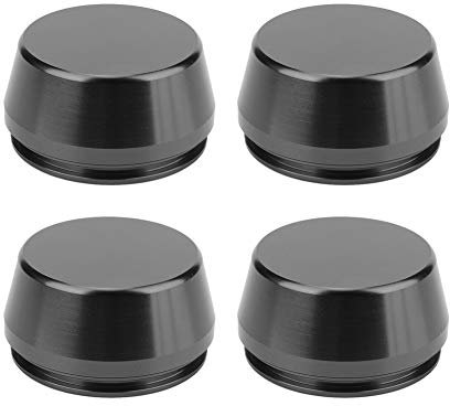 Universal Radnaben-Abdeckkappen,Nabenkappe, radnabendeckel, 4 STK. 56mm/2.2in Nabendeckel, Universalradfelgenmittelkappe Aluminiumlegierung Modifiziertes Teil (schwarz)