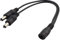 CABLEPELADO Câble répartiteur CC à 2 voies mâle, 18 AWG, 15 cm de long, CC 5,5 x 2,1 mm, tension max 12 V, convient pour caméras de surveillance CCTV, routeur, DVR et plus