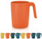 Kyraton Plastic Mug Set 8 Pieces, Unbreakable and Reusable Light Weight Travel Coffee Mugs Espresso Cups Easy to Carry and Clean Microwave Safe BPA Free Dishwasher Safe (Orange)