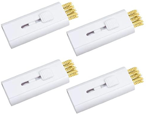 Lot de 4 mini brosses de poche pour club de golf avec poils rétractables double face pour nettoyage de clubs de golf