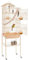 Yaheetech Jaula para Pájaros Jaula con Soporte Ruedas para Canarios Jaula Mascota 46 x 35 x 158,5 cm Almendra