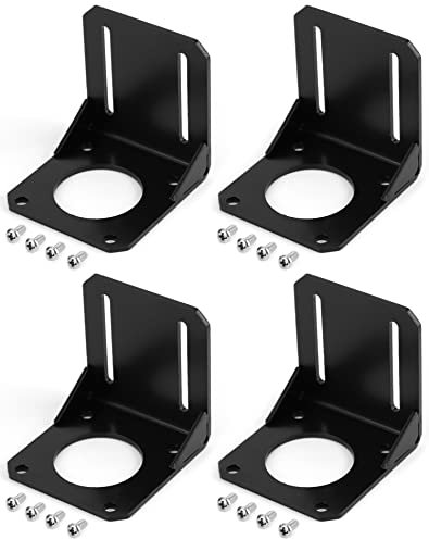 QWORK 4 Stück 57 Schrittmotor Halterun, Nema 23 schrittmotor Halterung mit Befestigungs Schrauben