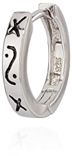 NKlaus Einzel Keltische Creole 925 Silber 16mm glanz anlaufgeschützte Wikinger Ohrringe 9830