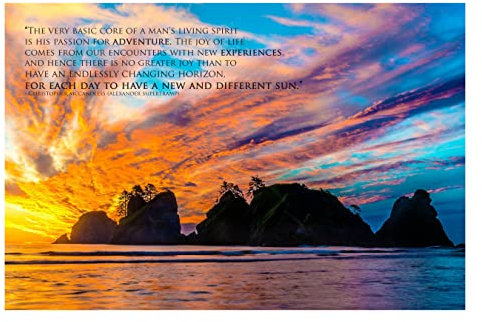 Chris McCandless Zitat | Into the Wild | Fotodruckposter | vorsigniert | Pro Glanzpapier | Größe: A3 (29,7 x 42,0 cm)